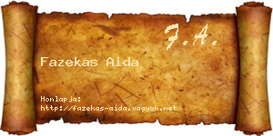 Fazekas Aida névjegykártya